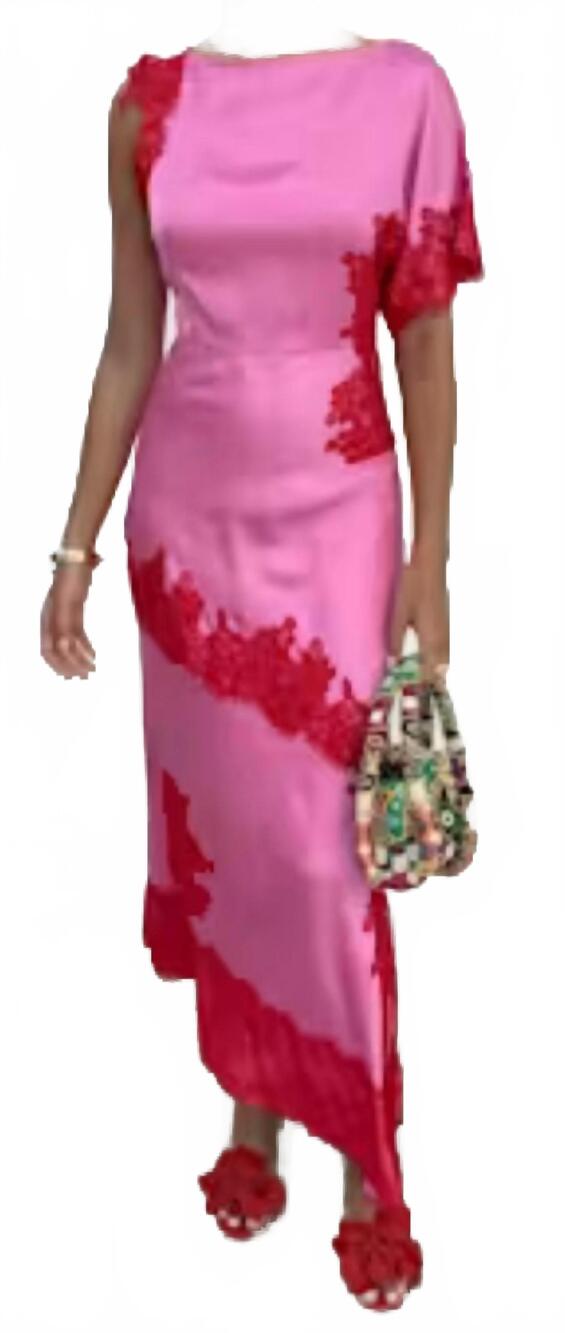NEW NEVER FULLY DRESSED fearne dress in pink/red